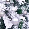101 Piece Christmas Balls Ornaments Luxury Set Xmas Tree Topper and Hang Rope, Emopeak Christmas Baubles - Shatterproof Mini Holiday Balls for Christmas Decorations, Silver view 4