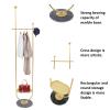 DYRABREST Modern Garment Rack With Clapboard and Clothing Rack With Marble Base Gold Clothing Coat Rack Freestanding for Home Bedroom(Gold Black) view 4