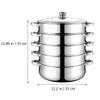 BESTonZON Stew Pot Food Food Practical Steam Pot cooking pot stockpot with lid basket stainless steel Stainless Steel Food Cooking Cooking view 3