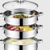 BESTonZON Stew Pot Food Food Practical Steam Pot cooking pot stockpot with lid basket stainless steel Stainless Steel Food Cooking Cooking view 4