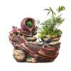 BNNP Indoor Tabletop Fountains Relaxing Decorative Water Fountain Interiors DIY Plants Fengshui Water Falls Micro Landscape Home Office Decoration Decoration Meditation Fountain view 1