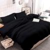 100% Organic Cotton 5Pc Duvet Cover Set Zipper Closure 400 Thread Count (Oversized King 120" x 98" Inch - Black Solid) view 2