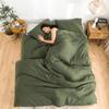 COTTEBED Ultra-Soft Queen Washed Bedding Comforter Sets Bed, All Seasons Use Light Weight with Warm Fluffy Washable Cotton Microfiber Fabric,1 Bed Comforter & 2 Pillow Sham(Queen/Full,Dark Olive Green view 1