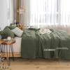 COTTEBED Ultra-Soft Queen Washed Bedding Comforter Sets Bed, All Seasons Use Light Weight with Warm Fluffy Washable Cotton Microfiber Fabric,1 Bed Comforter & 2 Pillow Sham(Queen/Full,Dark Olive Green view 3