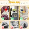 2 Pcs Couch Cup Holder Tray Silicone Anti-Spill Anti Slip Sofa Armrest Drink Holder Weighted Couch Caddy Recliner Arm Table for Remote Controls, Phones, Cups and Snacks (Beige) view 2