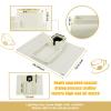 2 Pcs Couch Cup Holder Tray Silicone Anti-Spill Anti Slip Sofa Armrest Drink Holder Weighted Couch Caddy Recliner Arm Table for Remote Controls, Phones, Cups and Snacks (Beige) view 4