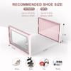 Kuject Shoe Organizers Storage Boxes for Closet, 12 Pack Clear Plastic Stackable Storage Bins with Lids, Under Bed Shoe Containers for Entryway, Drop Front, Fit up to Women's Size 10,Pink view 3