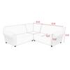 ele ELEOPTION Sectional Velvet Stretch L Shape Sofa Cover 5 Seat Corner L Shaped Couch Cover Sectional Slipcovers Furniture Protector Soft Washable Wine Red view 3