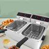 SHENGSHIYU 8/16l Universal Electric Fryer, Stainless Steel Table Top Large Capacity Fryer for Kitchen Business, Can Fried Chicken, French Fries, Chicken Cutlets,220V-8L+8LDoublecylinder view 1