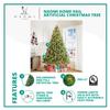 Naomi Home Vail 7.5ft Prelit Artificial Christmas Tree with Pine Cones, Foot Pedal, 1556 Branch Tips, 750 Warm Lights and Metal Stand, 61" Wide Realistic Traditional Christmas Tree with Lights view 2