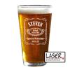 21st Birthday Beer Glass, Personalized Pint Glass, Engraved Beer Glass, 21st Birthday Gift, Boyfriend Gift, Finally Legal, Aged to Perfection view 2