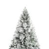 Glasgow 6.5ft Frosted Prelit Artificial Christmas Tree with Pine Cones, Foot Pedal, 1040 Branch Tips, 650 Warm Lights & Metal Stand, 56" Wide Realistic Snow Flocked Pine Christmas Tree with Lights view 4