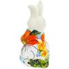 Polmedia Polish Pottery Bunny Figurine UNIKAT - Summer Walk Pattern Handmade in Boleslawiec Poland + Certificate of Authenticity view 3