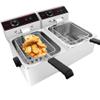 SHENGSHIYU Commercial Electric Fryer with Removable Stainless Steel Basket 8/16l Temperature Control, Countertop Large Stainless Steel Fryer, Home, Kitchen,220V-8L+8LDoublecylinder view 1