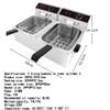 SHENGSHIYU Commercial Electric Fryer with Removable Stainless Steel Basket 8/16l Temperature Control, Countertop Large Stainless Steel Fryer, Home, Kitchen,220V-8L+8LDoublecylinder view 2