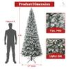 Naomi Home Salzburg 9ft Pre-Lit Snow Flocked Slim Pencil Tree view 2