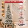 Naomi Home Salzburg 9ft Pre-Lit Snow Flocked Slim Pencil Tree view 3
