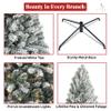 Naomi Home Salzburg 9ft Pre-Lit Snow Flocked Slim Pencil Tree view 4