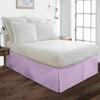 1 Piece Split Corners with Box Pleated Egyptian Cotton Bed Skirt 1000 Thread Count 22 Inch Drop Easy Fit Luxury Bedding Collection (Oversized Queen, Lilac) view 2