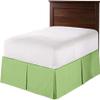 1 Piece Split Corners with Box Pleated Egyptian Cotton Bed Skirt 1000 Thread Count 22 Inch Drop Easy Fit Luxury Bedding Collection (Queen, Olive) view 1