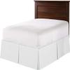 1 Piece Split Corners with Box Pleated Egyptian Cotton Bed Skirt 1000 Thread Count 22 Inch Drop Easy Fit Luxury Bedding Collection (Oversized Queen, White) view 1