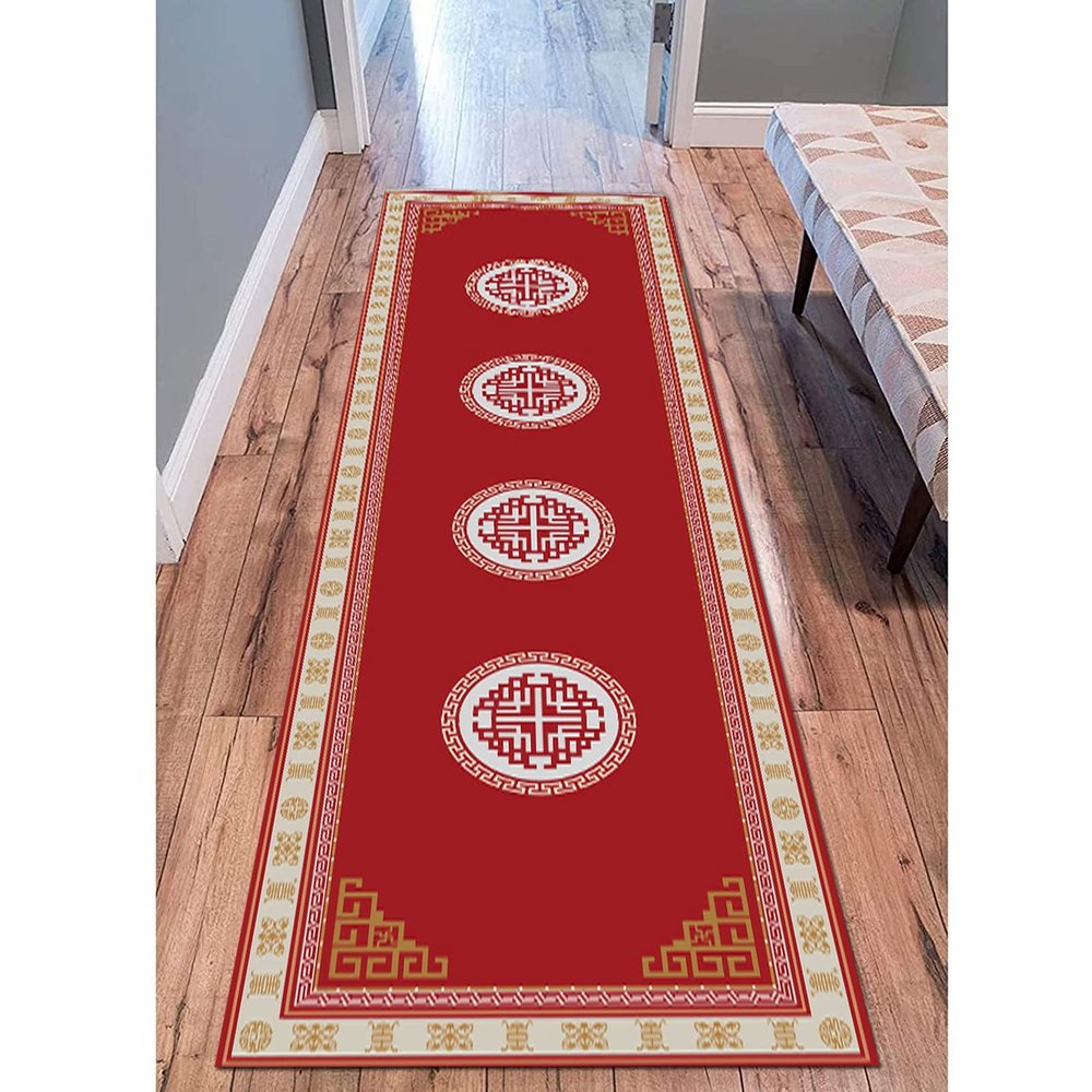 Runner Rug for Hallway60cm/70cm/80cm/100cm Wide Easy to Clean Non-Slip Bedroom Carpet Runner Rubber Backing Doormat Runner Indoor Outdoor Runners (Size : 3.3 ft x 3.3 ft)