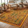 Rugs.com - Calypso Rug 4' x 6' Yellow Easy-Clean Rug Modern Floral Design for Living Rooms, Kitchens, and Entryways view 3