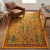 Rugs.com - Calypso Rug 4' x 6' Yellow Easy-Clean Rug Modern Floral Design for Living Rooms, Kitchens, and Entryways view 4