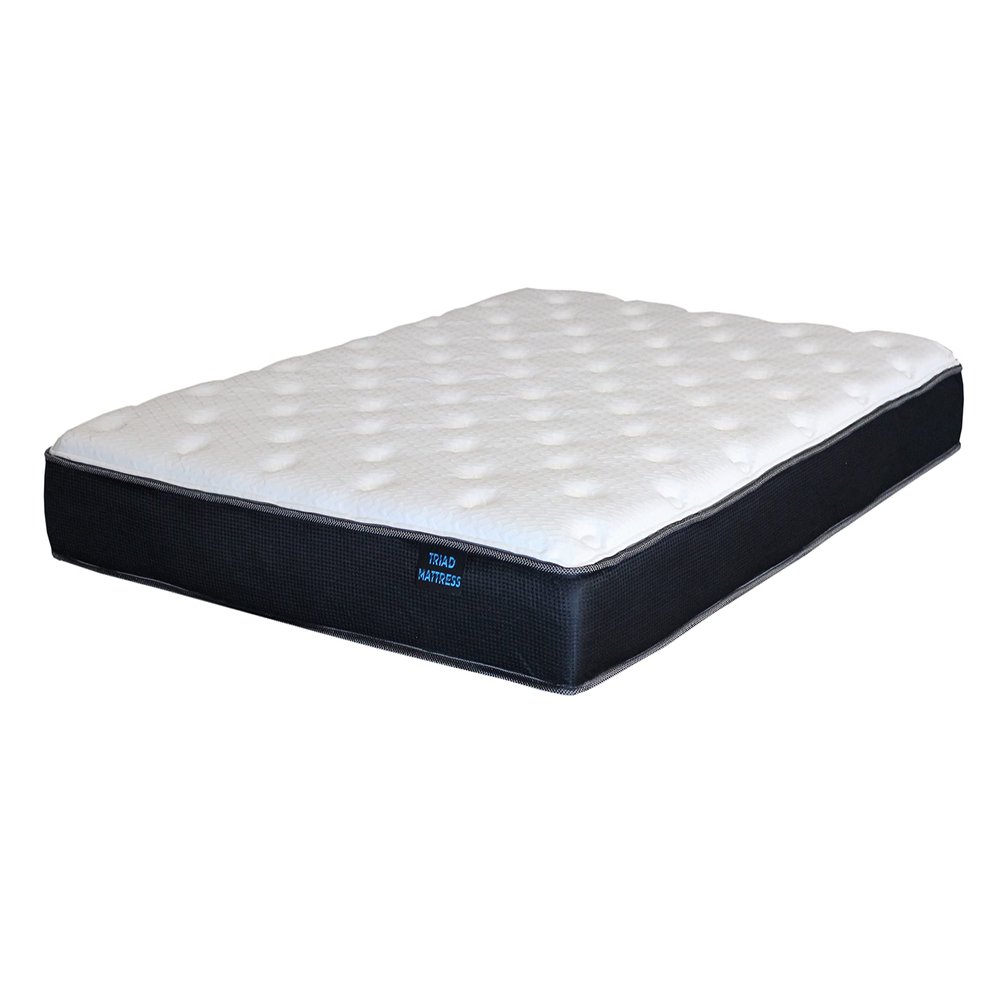 Triad Mattress Elite 8 inch (48x72) Graphite Memory Foam, Cool Gel Foam, Glacier Cooling Stretch Cover, Medium Firm Support, for RV and Campers. Made in The USA