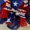 America The Beautiful Patriotic Handmade Deco Mesh Wreath with Uncle Sam Hat Available in 24 inch and 28 inch diameters Luxury Wreath view 3