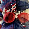 America The Beautiful Patriotic Handmade Deco Mesh Wreath with Uncle Sam Hat Available in 24 inch and 28 inch diameters Luxury Wreath view 4