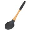 Beille Grey Nylon Spoon with Wooden Handle Kitchen Utensils High Heat Resistance, 13 Inch view 1