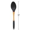 Beille Grey Nylon Spoon with Wooden Handle Kitchen Utensils High Heat Resistance, 13 Inch view 2