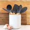 Beille Grey Nylon Spoon with Wooden Handle Kitchen Utensils High Heat Resistance, 13 Inch view 4