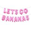 16" Lets GO Bananas Letter Banner Balloons for Tutti Frutti Balloon, Fruit Birthday Party, Twotti Frutti Birthday Decorations, Tutti Fruity Birthday,Gold (GO BANANAS Pink Heart) view 1