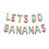 16" Lets GO Bananas Letter Banner Balloons for Tutti Frutti Balloon, Fruit Birthday Party, Twotti Frutti Birthday Decorations, Tutti Fruity Birthday,Gold (GO BANANAS Rainbow) view 1