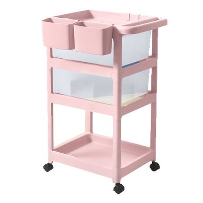 WXHC 3 Tier Utility with Table Top and Hanging Cups Office Storage Cart Storage Cart Home Bedroom Wall Mounted Library Storage Rack (Shape : Shape-K)