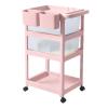 WXHC 3 Tier Utility with Table Top and Hanging Cups Office Storage Cart Storage Cart Home Bedroom Wall Mounted Library Storage Rack (Shape : Shape-K) view 1