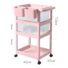 WXHC 3 Tier Utility with Table Top and Hanging Cups Office Storage Cart Storage Cart Home Bedroom Wall Mounted Library Storage Rack (Shape : Shape-K) view 2