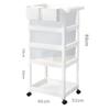 WXHC 3 Tier Utility with Table Top and Hanging Cups Office Storage Cart Storage Cart Home Bedroom Wall Mounted Library Storage Rack (Shape : Shape-C) view 2