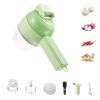 4 in 1 Handheld Electric Food Cutter Set, Kitchen Gods Wireless Food Processor for Fruits, Vegetables and Meat Green view 1