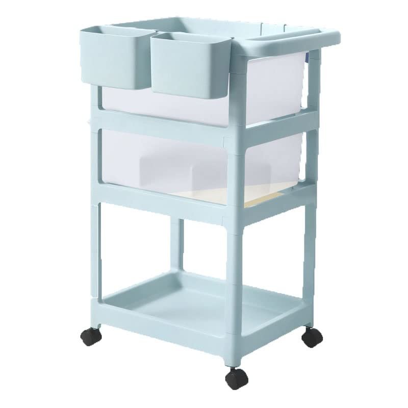 WXHC 3 Tier Utility with Table Top and Hanging Cups Office Storage Cart Storage Cart Home Bedroom Wall Mounted Library Storage Rack (Shape : Shape-I)