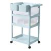 WXHC 3 Tier Utility with Table Top and Hanging Cups Office Storage Cart Storage Cart Home Bedroom Wall Mounted Library Storage Rack (Shape : Shape-I) view 1