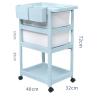 WXHC 3 Tier Utility with Table Top and Hanging Cups Office Storage Cart Storage Cart Home Bedroom Wall Mounted Library Storage Rack (Shape : Shape-I) view 2