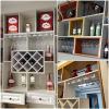 41cm/16in Modern Metal Wine Glass Holder - Under Cabinet Stemware Hanging Rack - Wine Glass Storage Organizer Rack, 4 Row (Color : Gold) view 4