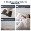 OKOHEY Grounding Flat Sheet, King Size  90% Organic Cotton & 10% Silver Fiber, Conductive Earthing Bed Sheet for Better Sleep and Enhanced Wellness, White view 4