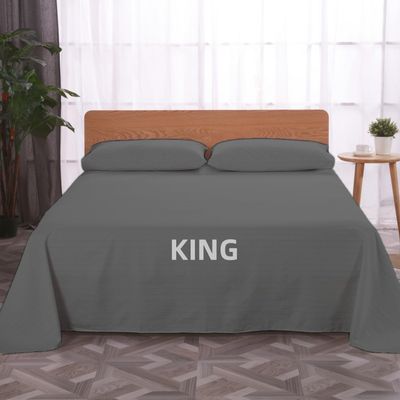 OKOHEY Grounding Flat Sheet, King Size  90% Organic Cotton & 10% Silver Fiber, Conductive Earthing Bed Sheet for Better Sleep and Enhanced Wellness, White