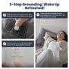OKOHEY Grounding Flat Sheet, King Size  90% Organic Cotton & 10% Silver Fiber, Conductive Earthing Bed Sheet for Better Sleep and Enhanced Wellness, White view 4