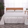 OKOHEY Grounding Flat Sheet, California King Size  90% Organic Cotton & 10% Silver Fiber, Conductive Earthing Bed Sheet for Better Sleep and Enhanced Wellness, White view 1