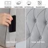 Crystal Fleece Clother Headboard Cushion Upholstered Large Wedge Reading Pillow Bedside Cushion Lumbar Support Backrest with Headboard Removable Cover,B,No headboard 78.7"/200cm view 3